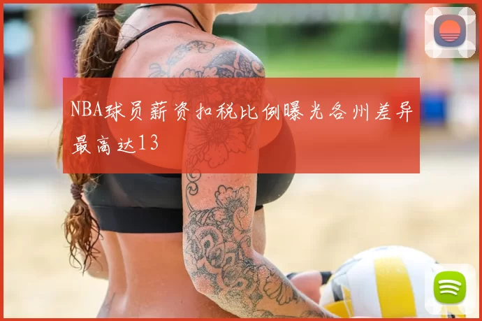 NBA球员薪资扣税比例曝光各州差异最高达13